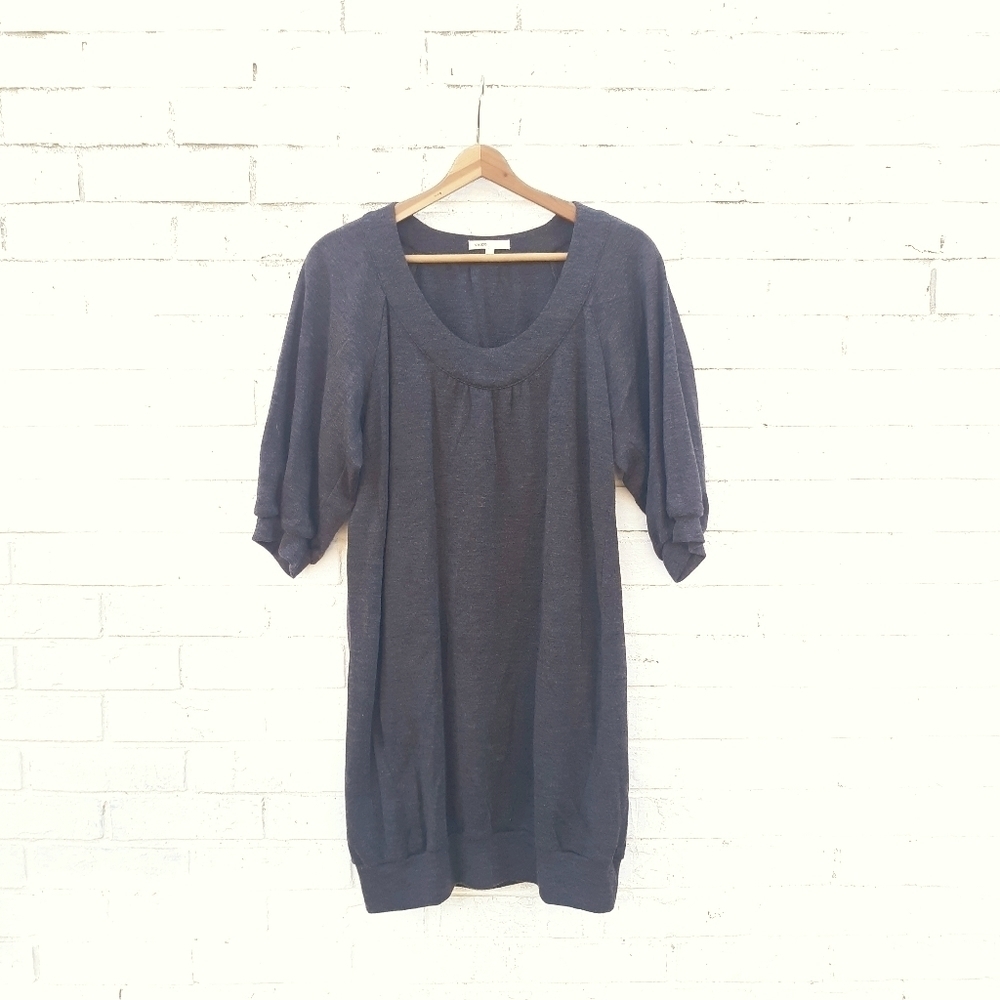 Vince Wool Mini Dress Charcoal Gray Large
